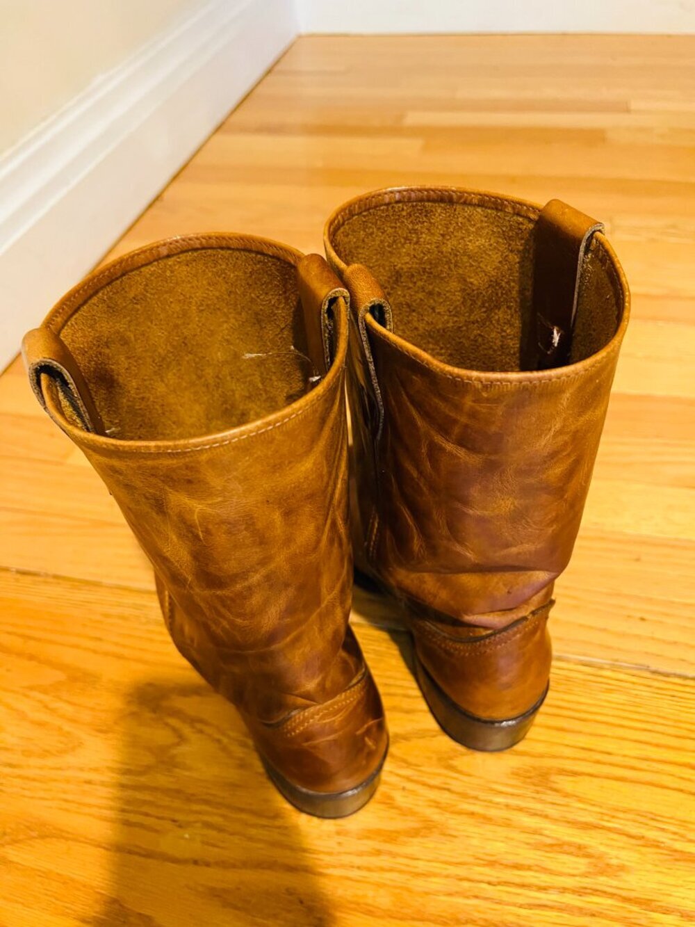 VTG Durango Campus Women's 7.5M Brown Leather Square Toe Pull-On Western Boots - Picture 9 of 16